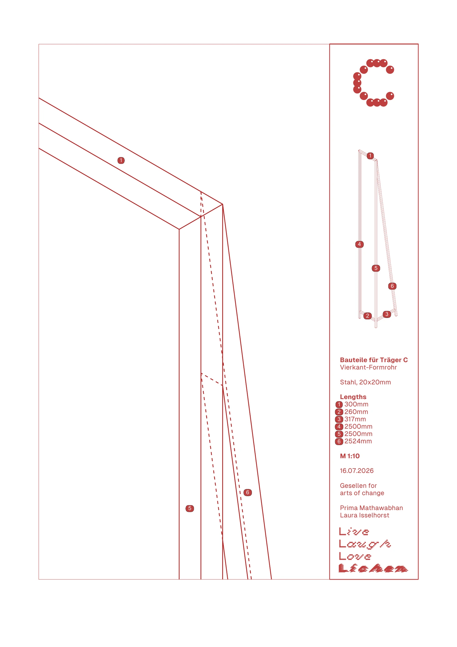 Frame C — connection detail